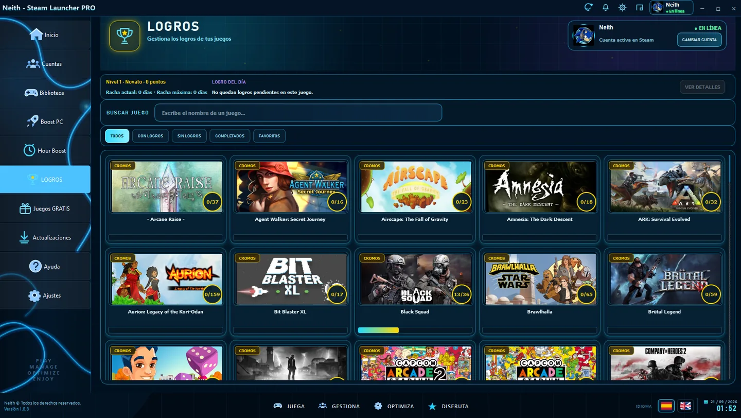 Logros de Neith Steam Launcher